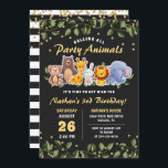 Cute Animal Friends Zoo Party Greenery Birthday Invitation<br><div class="desc">Cute Animal Friends Zoo Party Greenery Birthday Invitation</div>