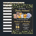 Cute Animal Friends Zoo Party Greenery Birthday Invitation<br><div class="desc">Cute Animal Friends Zoo Party Greenery Birthday Invitation</div>