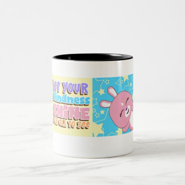 Cute Animal Frienz: Kids' Accessories Two-Tone Coffee Mug (Center)