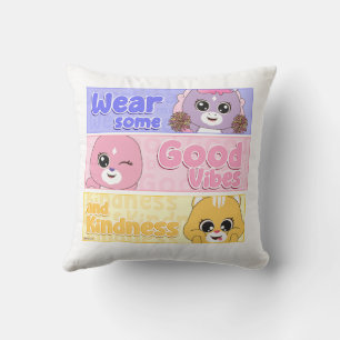 Cute Animal Frienz: Perfect for Kids Throw Pillow