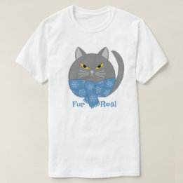 Cute Animal 'Fur Real' Cat T-shirt
