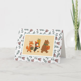 Cute Animal Gift Friends Birthday Card