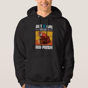 Cute Animal Girls Kids Just A Girl Who Loves Red P Hoodie
