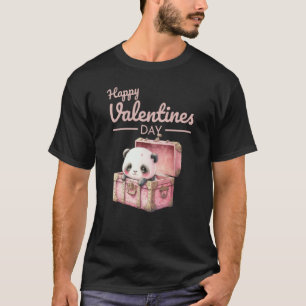 Cute Animal Heart Panda Happy Valentine Day 9 T-Shirt