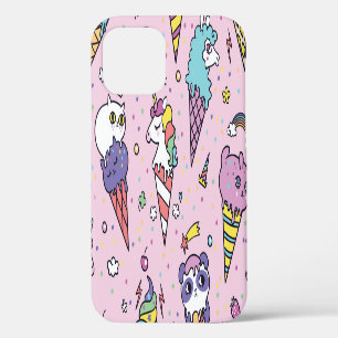 Cute Animal Ice Cream Cones iPhone 12 Case