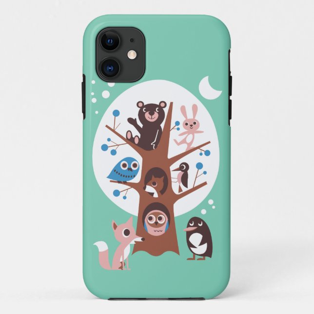 Cute Animal in Tree Case-Mate iPhone Case (Back)