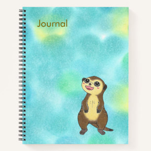 Cute Animal Meerkat Custom Spiral Notebook