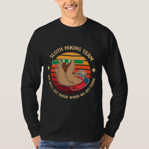 Cute Animal Paintings Sloth Hiking Team T-Shirt