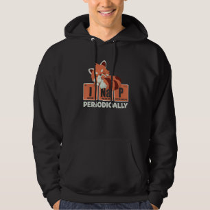Cute Animal Periodic Table Nap Pajama Sleeping Red Hoodie