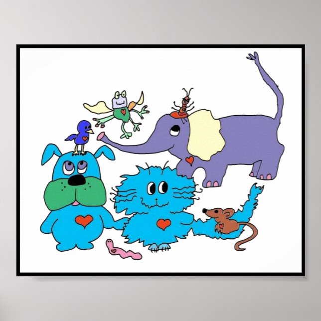 Cute animal poster (Front)