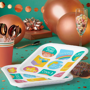 Cute Animal Reward Motivational Classroom Labels  Paper Plate