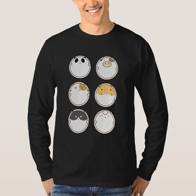Cute Animal Round T-Shirt (Front)