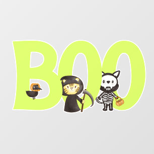 Cute Animal Spooktacular Halloween Window Cling