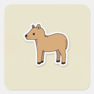 Cute Animal Square Sticker