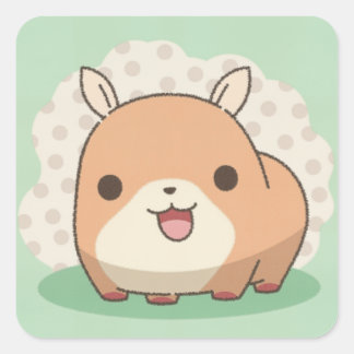 Cute Animal Square Sticker