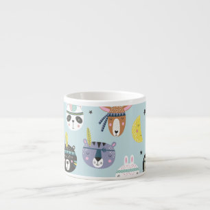 Cute Animal Tribal: Boho Pattern Espresso Cup