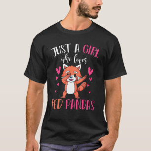 Cute Animal Women Girls Kids Panda Bear Red Panda T-Shirt