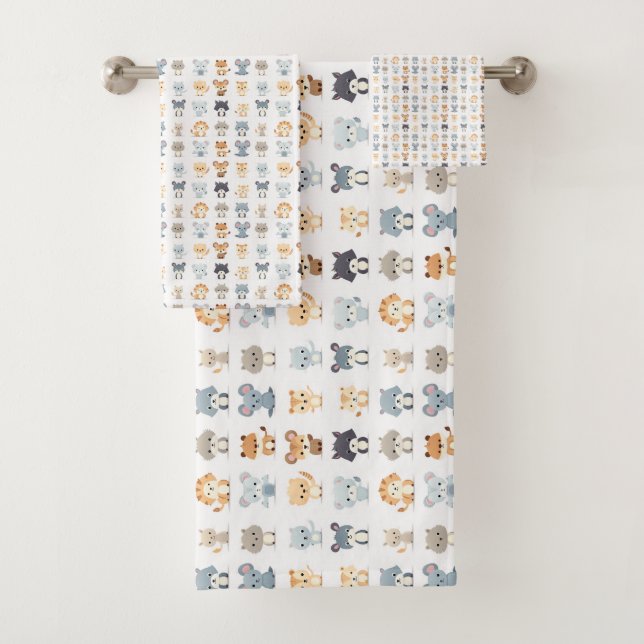 Cute Animals 7  Bath Towel Set (Insitu)