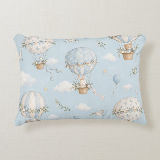 Cute Animals Air Balloon Nursery I Kids Accent Pillow