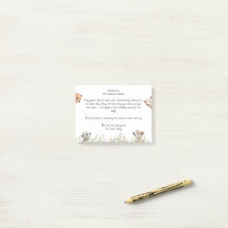 Cute Animals Baby Shower Invitation Note Card