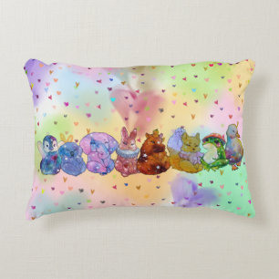 Cute Animals called The Lucky Charms Accent Pillow