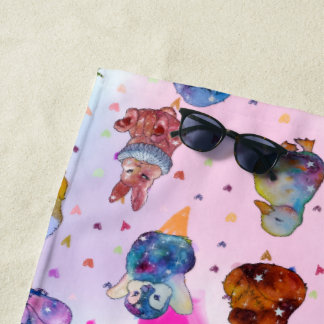 Cute Animals called The Lucky Charms Beach Towel