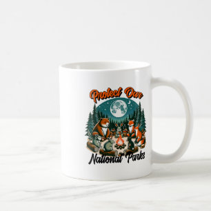 Cute Animals Camping Protect Our National Parks An Coffee Mug