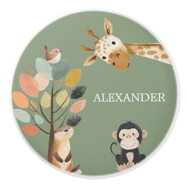 Cute Animals Ceramic Knob (Front)