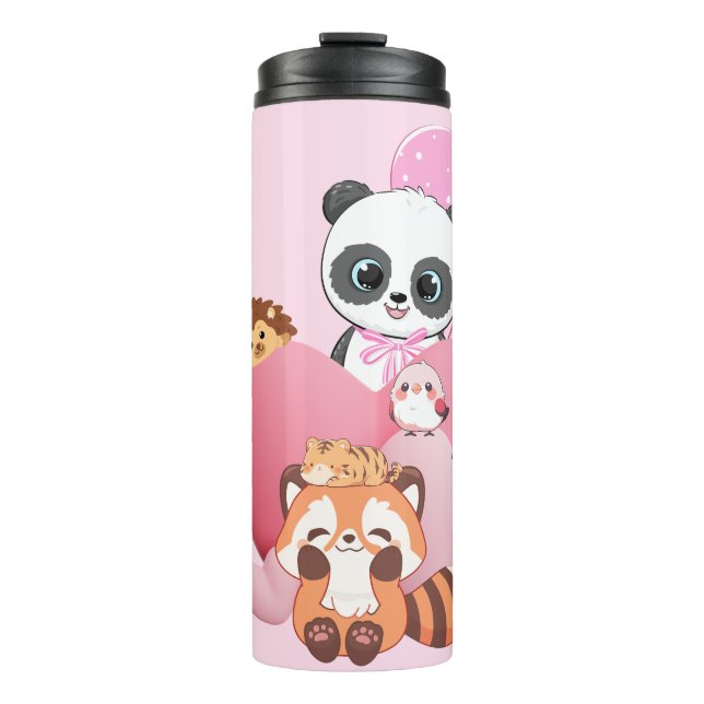 Cute Animals Design Thermal Tumbler (Front)
