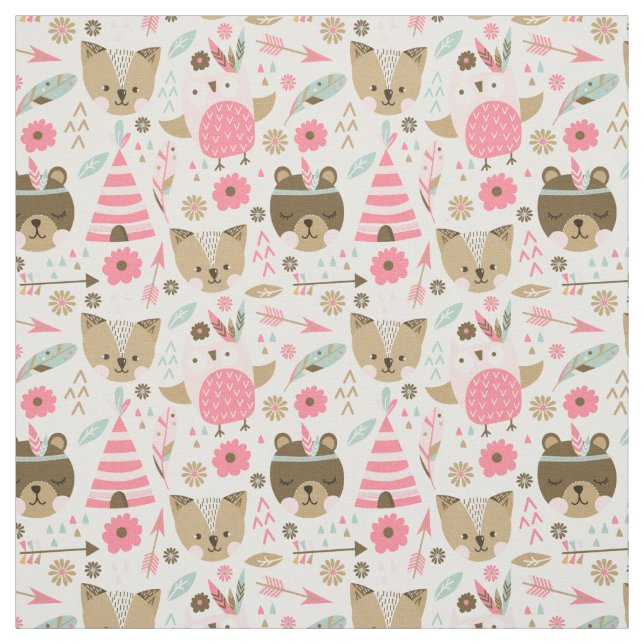 Cute Animals Fabric (Swatch)