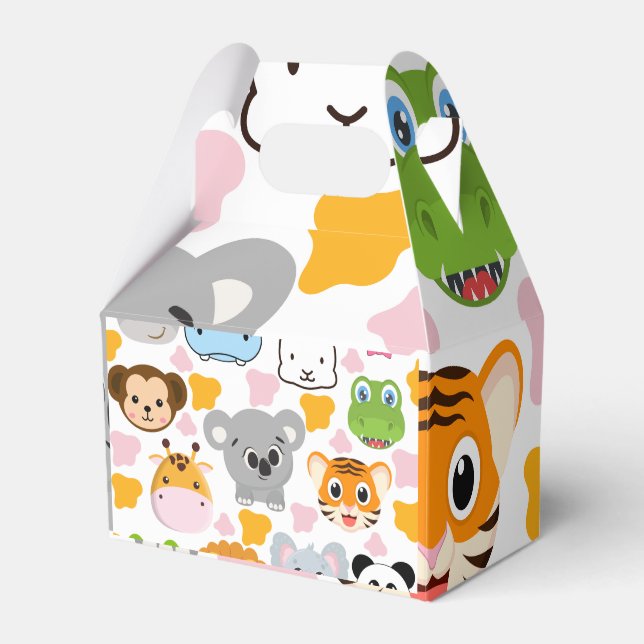 Cute Animals Face Favor Box (Front Side)