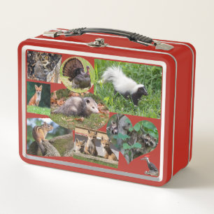 Cute Animals For Kids Metal Lunch Box