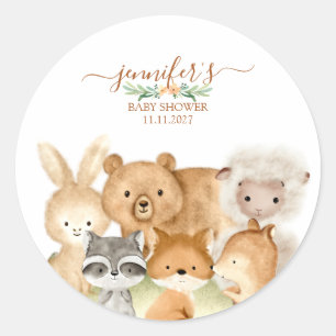 Cute Animals Fur Wild Forest Classic Round Sticker