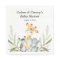 Cute animals greenery gender neutral watercolor