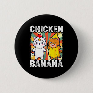 Cute Animals In Chicken And Banana Costumes Kawaii 2 Inch Round Button