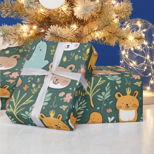 Cute animals lovely Wrapping Paper (Holidays)