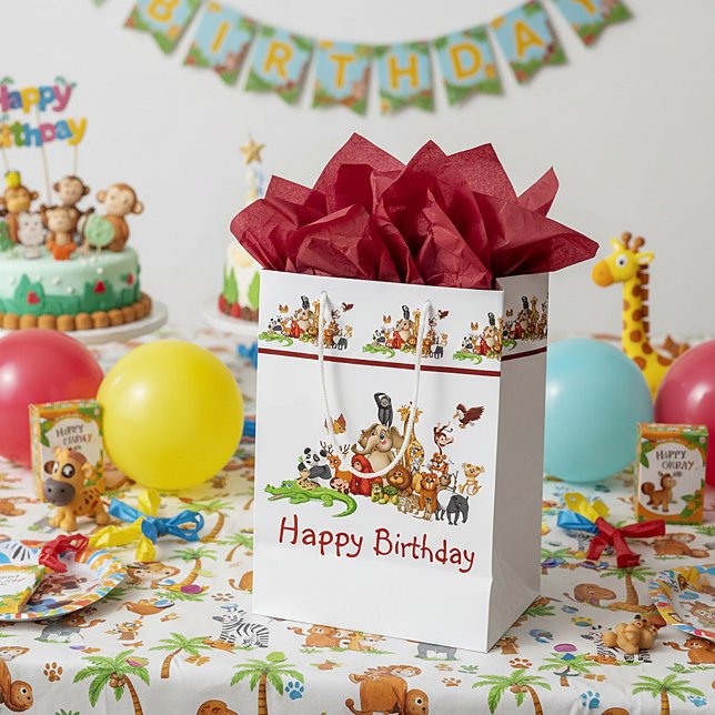 Cute animals medium gift bag (Creator Uploaded)