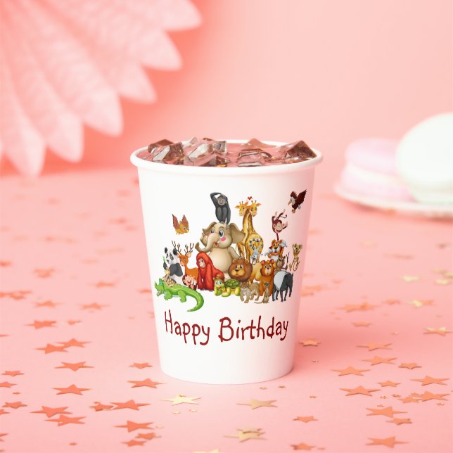 Cute animals paper cups (Insitu)