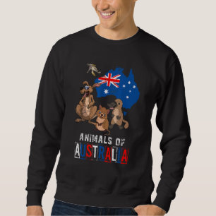 Cute Animals Platypus Quokka Sugar Glider Kangaroo Sweatshirt