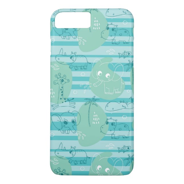 Cute animals playing with water 1 Case-Mate iPhone case (Back)