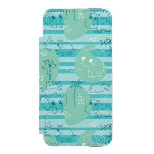 Cute animals playing with water 1 incipio watson™ iPhone 5 wallet case