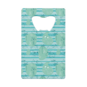 Cute animals playing with water 1 wallet bottle opener