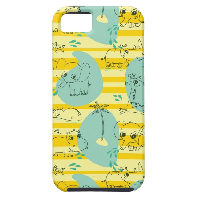 Cute animals playing with water 2 Case-Mate iPhone case (Back)