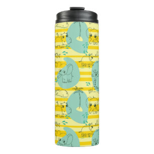 Cute animals playing with water 2 thermal tumbler