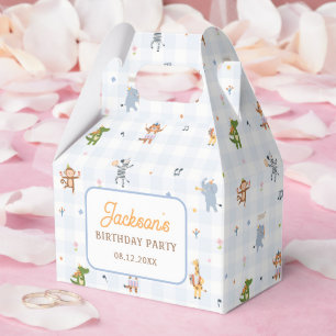 Cute Animals Safari Birthday Party Favor Box