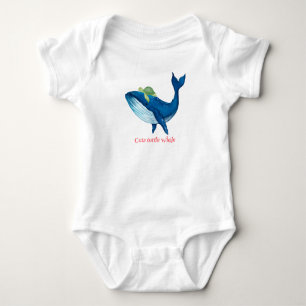 Cute animals turtle Whale fish Birthday party Baby Bodysuit
