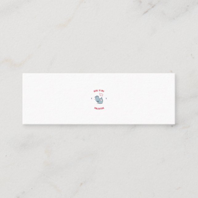 Cute animals Valentines marine biologist Calling Card (Front)