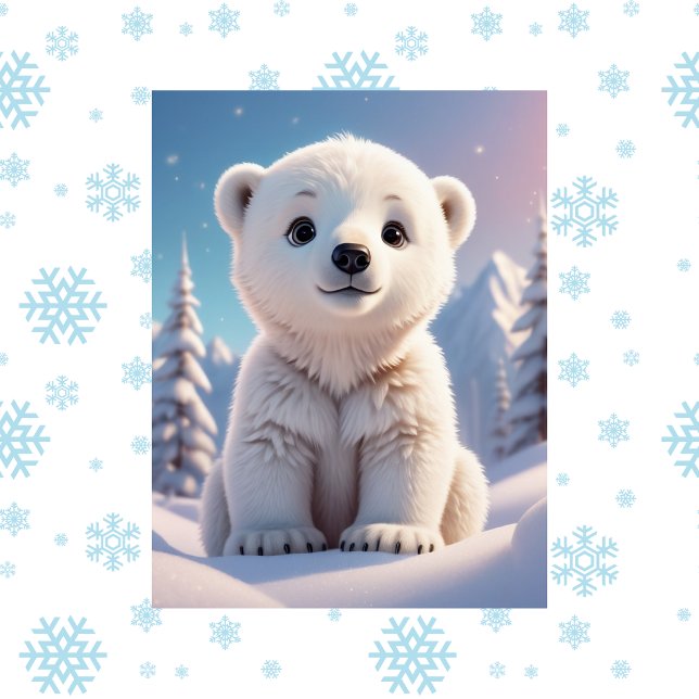 Cute animals, winter, Polar Bear, Postcrossing  Postcard (Creator Uploaded)