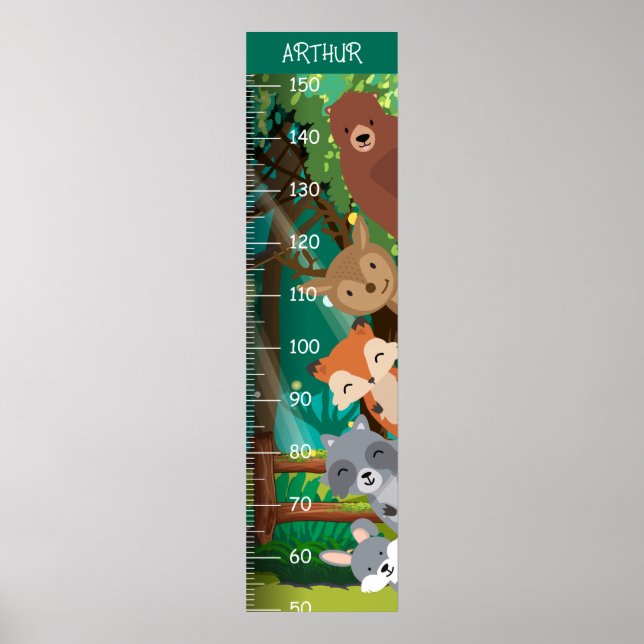 Cute Animals Woodland Growth Charts (Front)