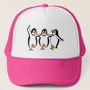 Cute Animated Dancing Penguins Trucker Hat